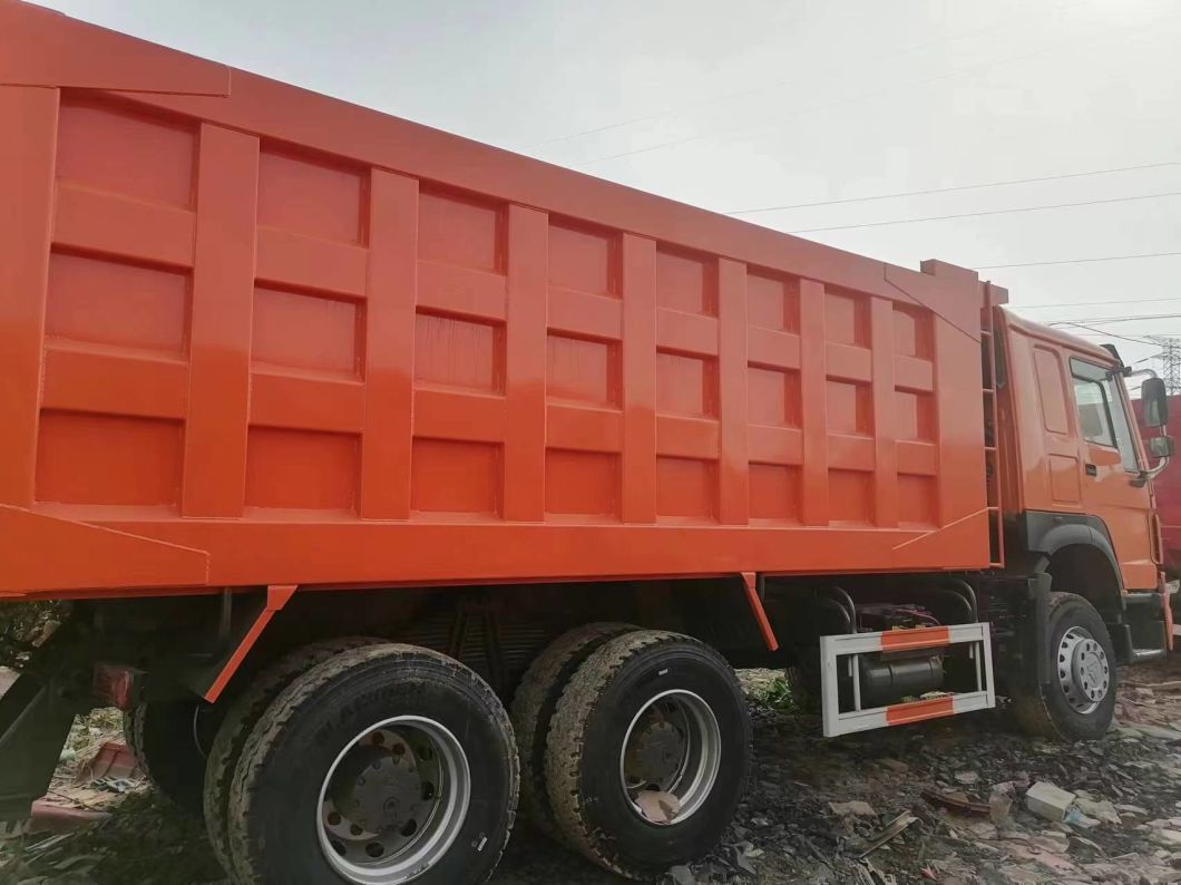 Orange HOWO Dump Truck 6*4 10 Wheels