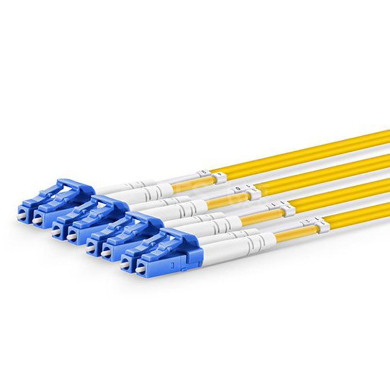 Singlemode MPO MTP Fiber Patch Cord LSZH Jacket Fanout 8 Cores OS2 LC Connector