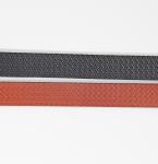 105cm Womens Genuine Leather Belt Buckle Embossing Wave Pattern