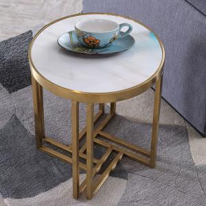 Wholesale Light Luxury Stainless Steel Marble Hotel Lobby Small Side Table from china suppliers