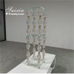 Hot Sale Crystal With Gold Metal Desing Flower Stand For Wedding Centerpieces