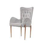 Luxury Velvet OEM SS Dining Chairs Silver Golden Dining Room Furniture