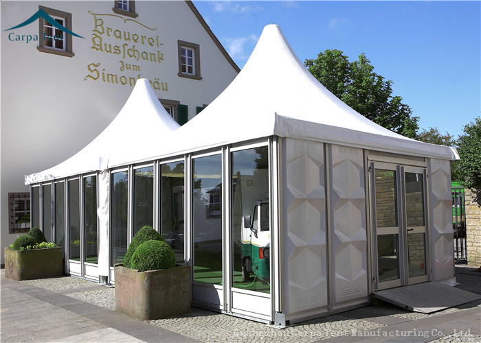 Width 10m Elegant Mixed Glass Wall Canopy Tent Structures For Outside Events