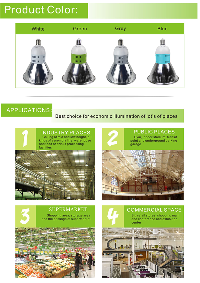 E26 E27 E39 E40 base led warehouse lighting fixtures,led hi bay light led industrial light