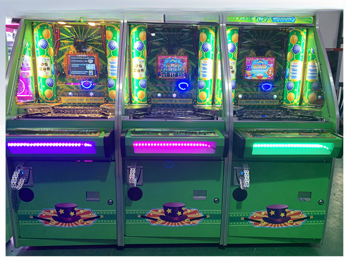 6 Players Joker Magician Arcade Coin Pusher Machine 194*80*229cm