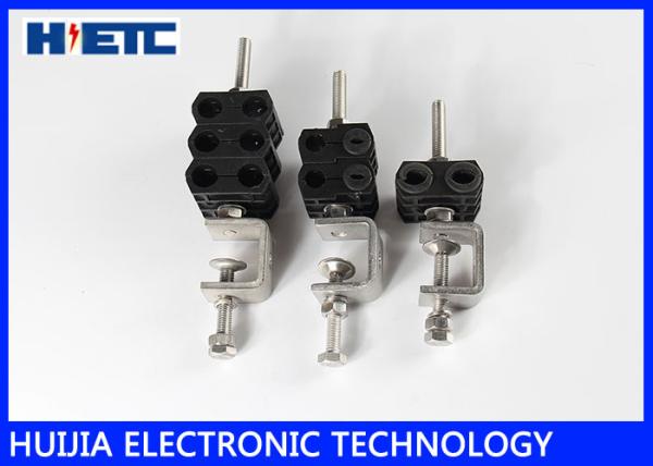 Through Core Coaxial Cable Clamps , 304SS 6 Way Electrical Cable Clamp Telecom