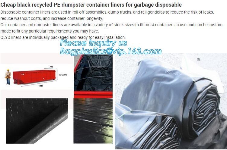 6Mil Drawstring White Waterproof Dumpster Container Liners,Recycled PE Dumpster Container Liners For Garbage Disposable
