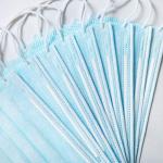 Non Woven 3 Ply Disposable Dust Mask Blue / White Color Fast Delivery