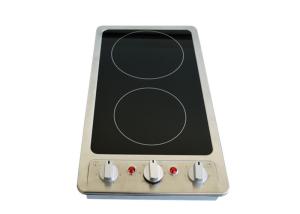 Wholesale 30cm Knob 3000W 2 Burner Ceramic Hob Stainless Steel Housing from china suppliers
