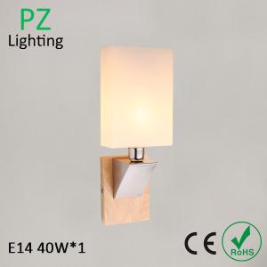 Wholesale 100-240v Korean style wood lighting fixture natural wood wall lamp E14 40w socket from china suppliers