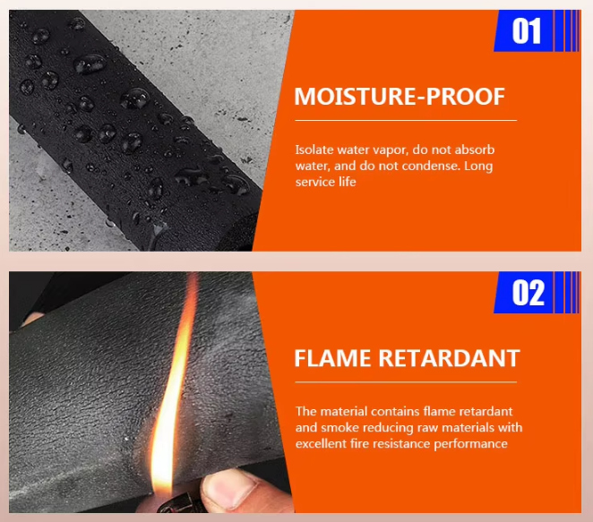 B1 B2 Insulation Rubber Foam Sheet Rolls Pipe For Cooling Equipment Suound Proof