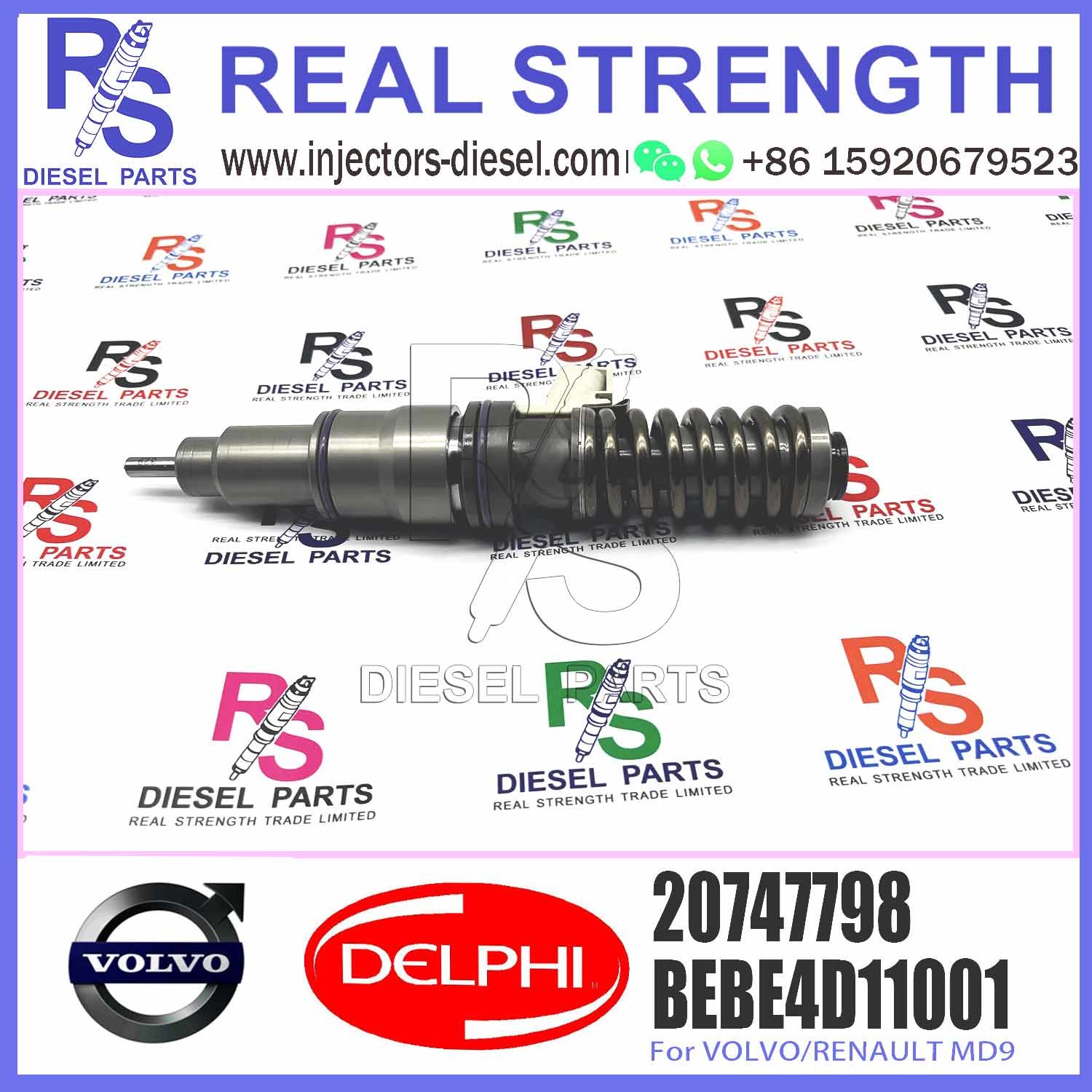 Fuel Injector BEBE4D11001 20500620 20747798 for Excavator EC460B EC360B Diesel Engine D12D