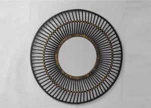 Wholesale ZY919092 Black Wall Art Mirror Gold Dotted Bamboo Wall Decoration from china suppliers
