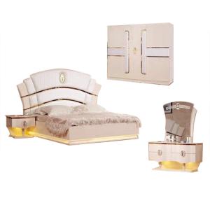 Wholesale Medium Density Fibreboard Bedroom Sets Furniture 2000*1800*1680mm King Size Bed from china suppliers