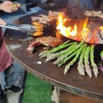 Outdoor 1200mm Diameter Cooking Plate Steel BBQ Grill Easy To Clean Corten Steel