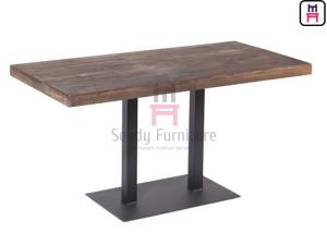 Wholesale Durable Restaurant Dining Table Indoor 3/4/5cm Thickness With Solid Wood Face from china suppliers