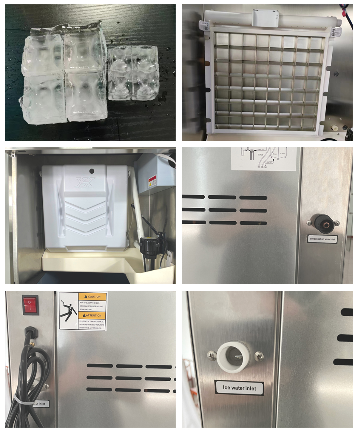 R404A/R290/R22 Refrigerant 200kg Big Cube Ice Block Maker 28x28x22 38x38x22 Automatic Ice Maker Machine for Commercial