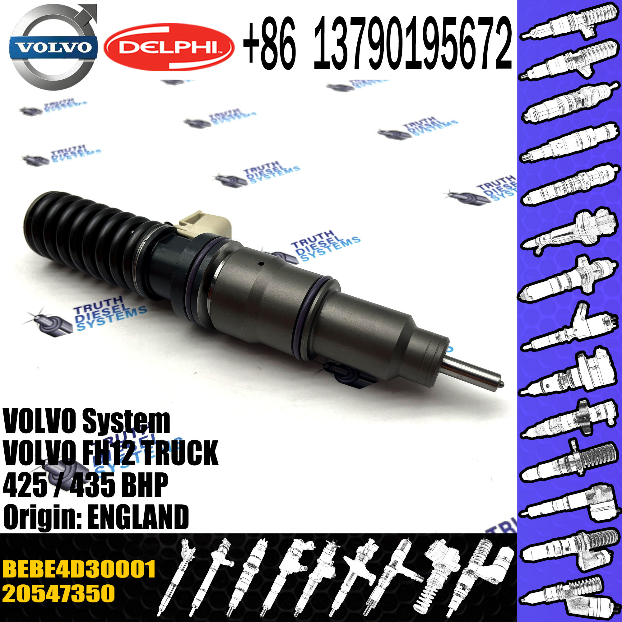 New Diesel Fuel Injector 3801368 BEBE4D30001 3801368 TAD1340VE 21379931 For VOL Pen-ta MD13 BEBE4D27001 3803655