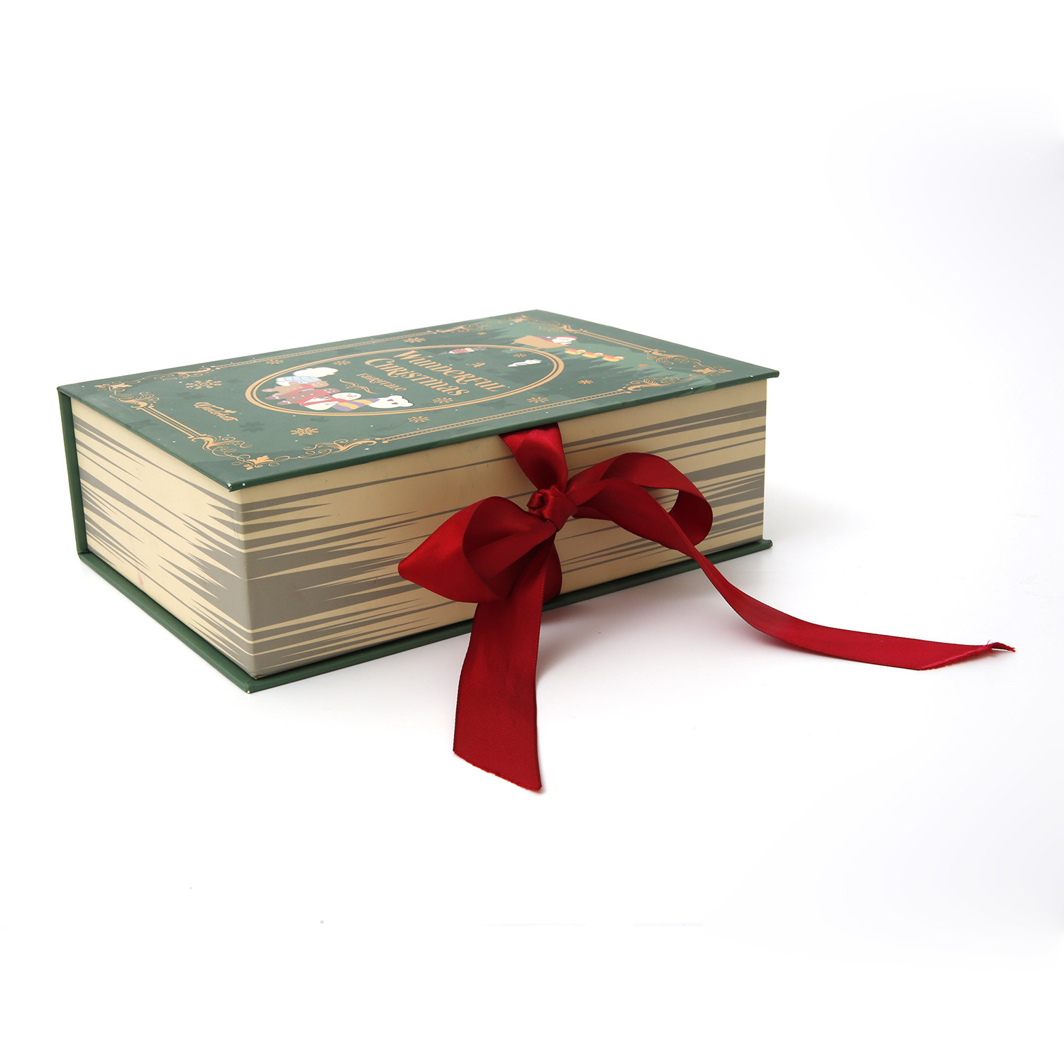Holiday Season Luxury Gift Boxes 3D Pop Up With Magnetic Rope Tie Closing