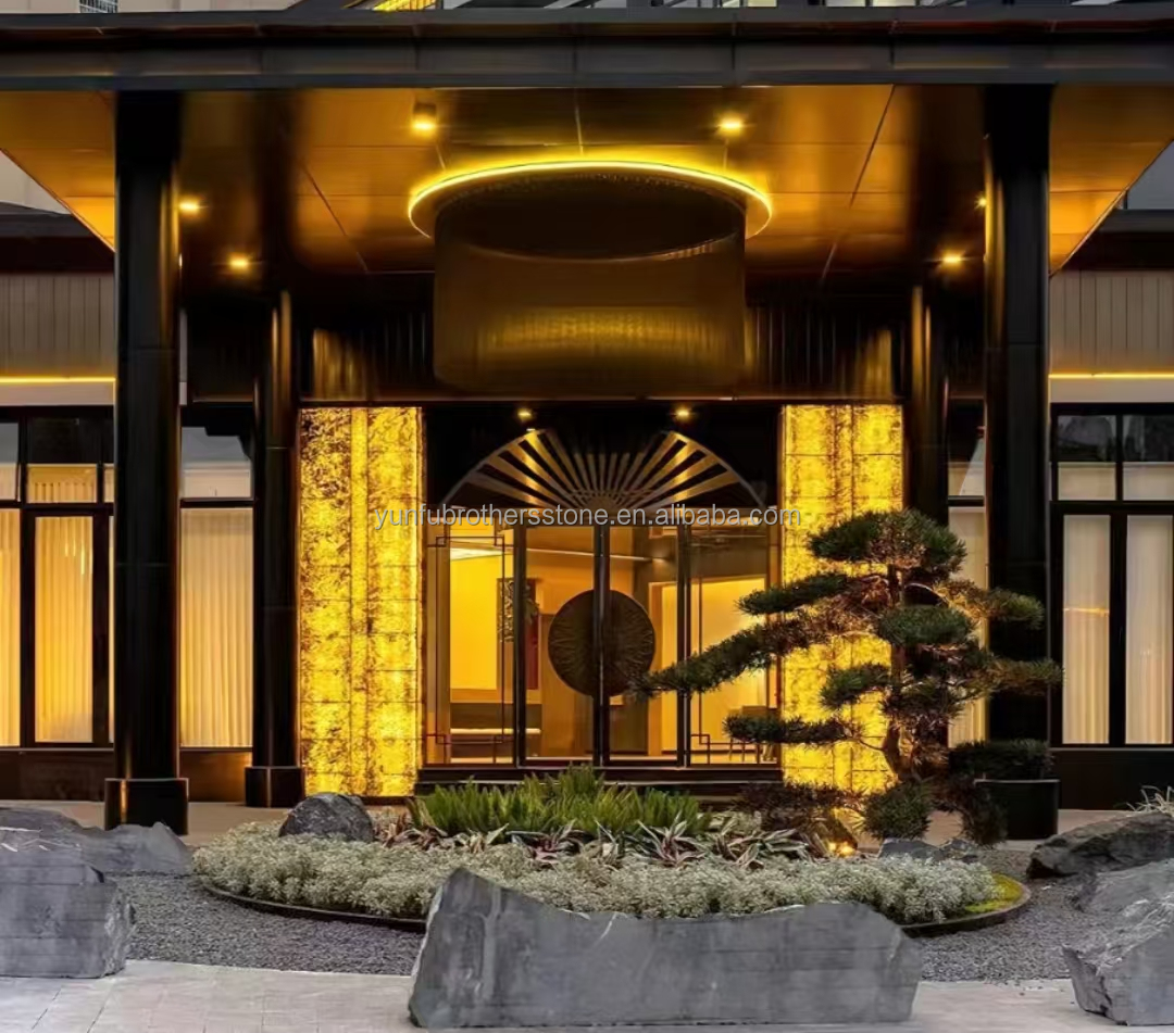 Add a Touch of Sophistication to Your Hotel Design with Backlit Soft Clay Stone Tiles