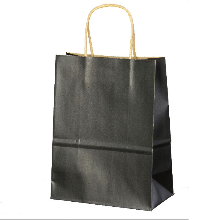 Recycled Twist Handle Campany Logo Printing Brown Kraft Paper Bag
