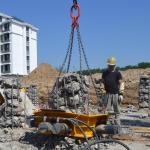 SPF400B Yellow Hydraulic Pile Cutter , Concrete Pile Breaker Square Pile Breaker