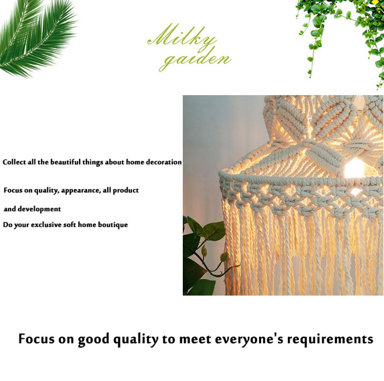 Nordic Bohemian chandelier creative living room LED lamp kitchen bedroom cotton lamp(WH-VP-227)