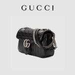 GUCCI GG Branded Messenger Bag Marmont Shoulder Bag Small Quilted Leather