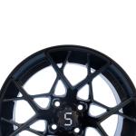 Matte Black Aluminum Alloy Golf Cart Wheels 14 Inch Exclusive Style