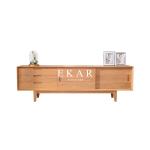 Nordic Simple Sliding Doors New Model Oak Wood Modern TV Stand