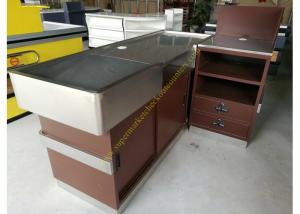 Wholesale OEM Supermarket Checkout Counter / Stainless Steel Cash Register Table from china suppliers