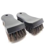 Mixed Bristle Horse Hair Leather Car Care Brush With Plastic Handle