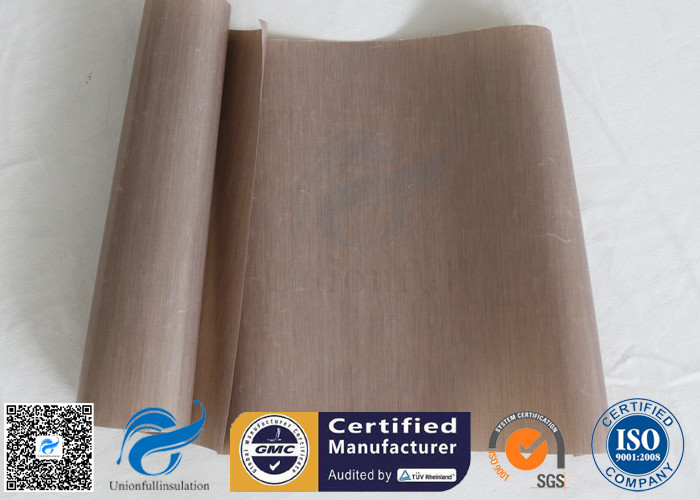 Non Stick BBQ Grill Mat 0.12MM 33X40CM Brown PTFE Coated Baking Liner