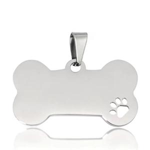 Wholesale Stainless Steel Dog Name Tags Silver Blue Dog Id Tags Engraved from china suppliers
