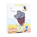 Hot stamping pictures fancy paper bag custom figure printing shopping bags