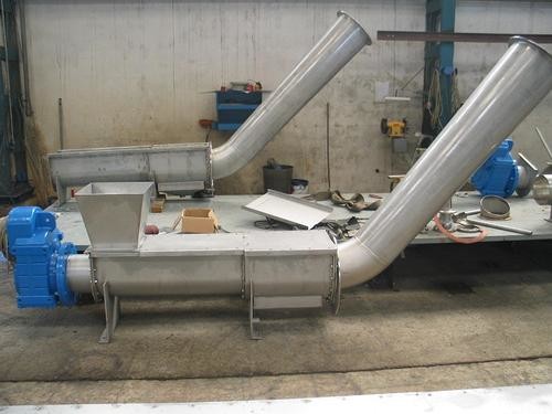 1.2m3/h Screw Press Filter , 200mm Sludge Screw Press