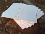 620gsm Painted Edge Business Cards 60*60mm For Realtor / Personal Trainer