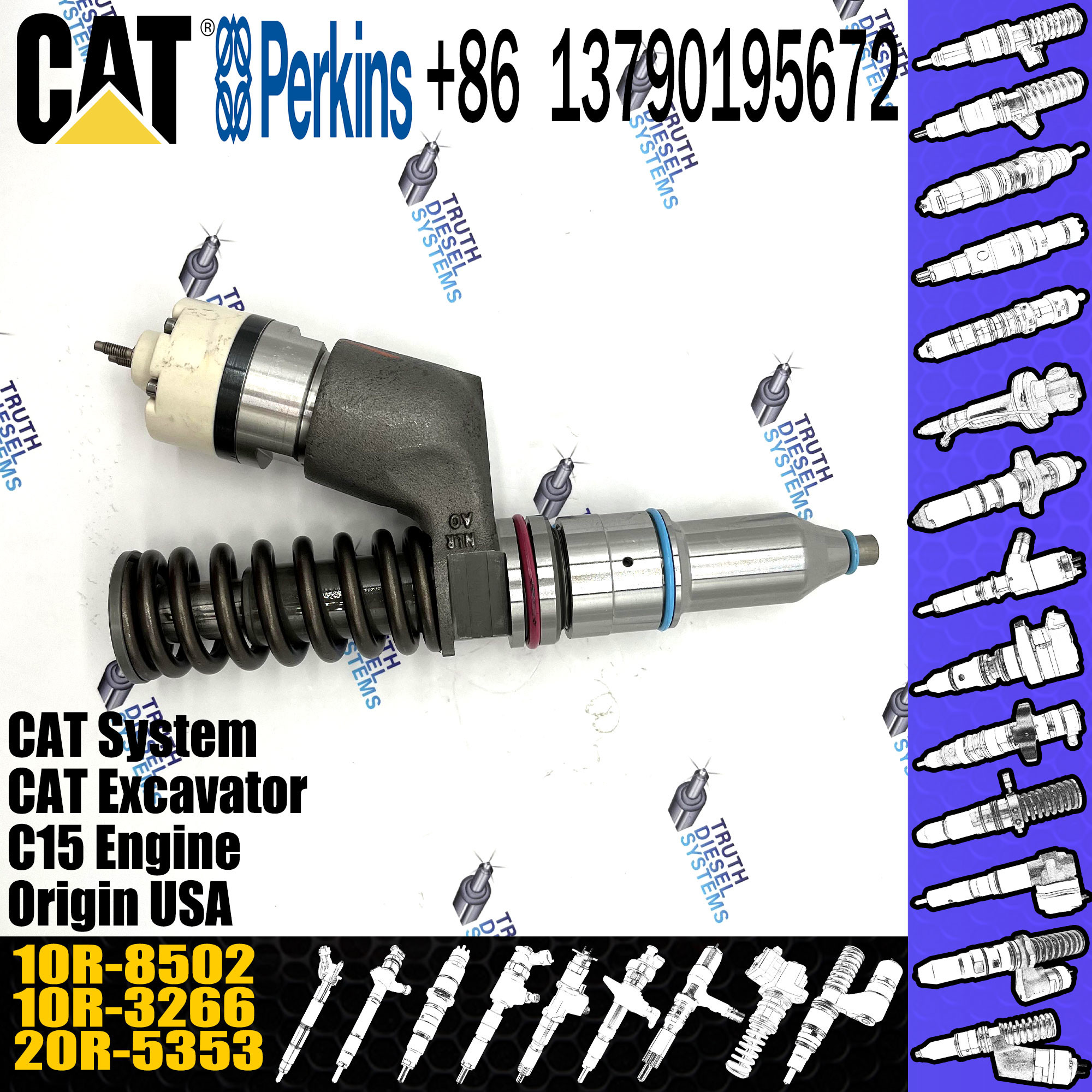 CAT C15 C18 Diesel Injector Parts 10R-8502 High Performance Diesel Fuel Injectors