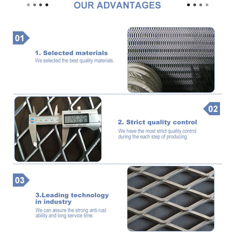 Stainless Steel Metal Expanded Mesh Office Building Facade Decoration Fence Sheet