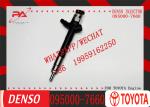 High Quality New 095000-7660 Aluminum Common Rail Fuel Injector DENSO for TOYOTA