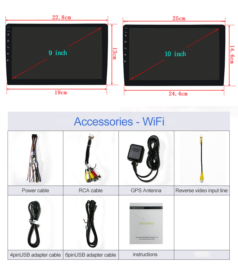 7/9/10 Inch Ts7 Android 13 Universal Touch Screen Car Stereo Auto Radio with Carplay
