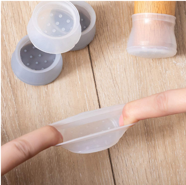 Eco Friendly Custom Made Silicone , Soft Rubber Silicone Chair Leg Protectors
