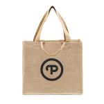 Large Organic Linen Printed Jute Bags Canvas Shopping Bags Tote