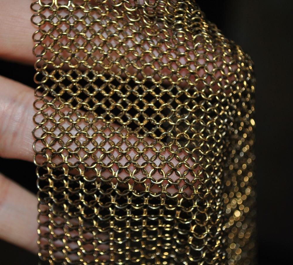 Beautiful Gold Ring Decorative Wire Mesh 1.0mm Diameter