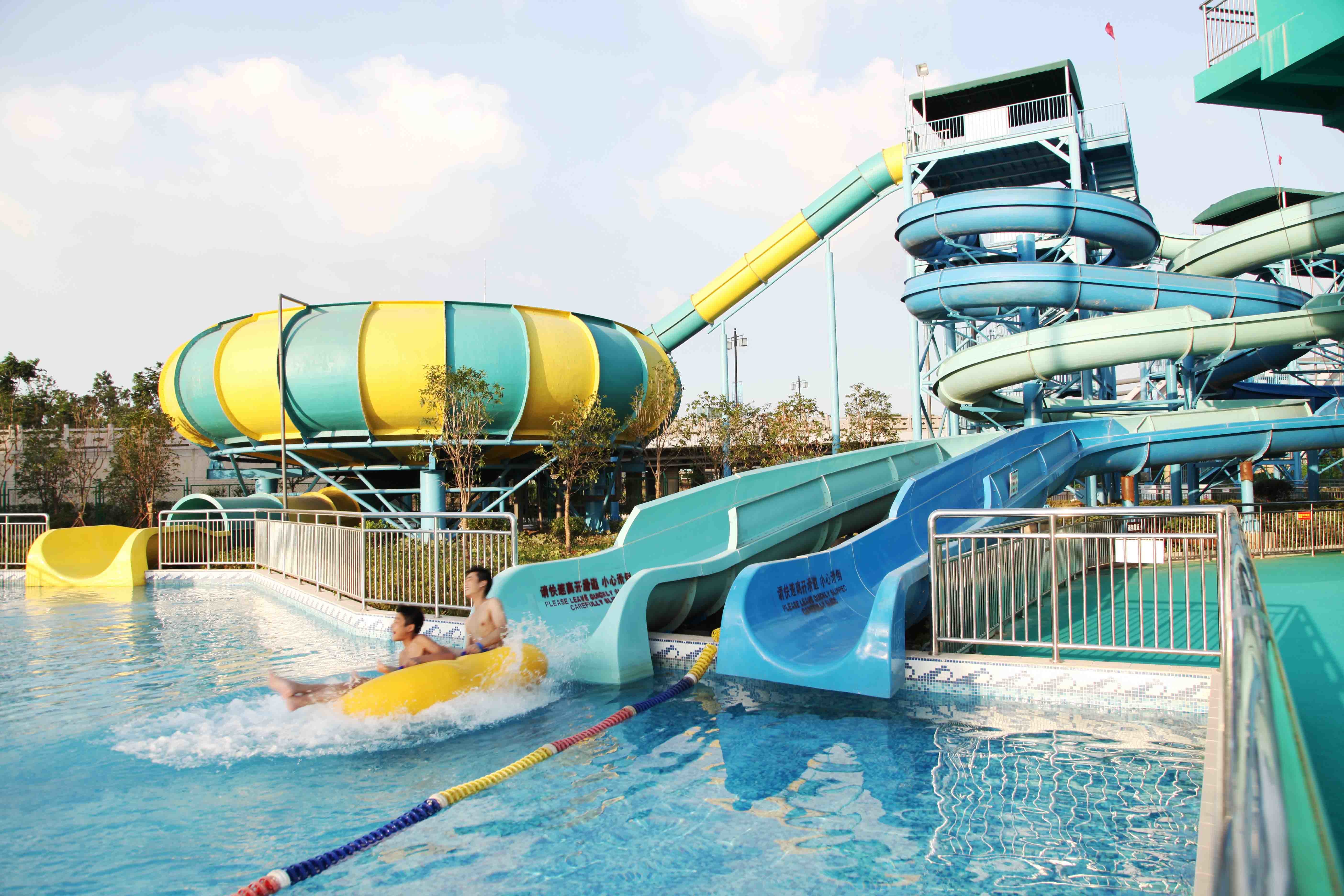 Water Playground Equipment Fiberglass Water Slides , Super Bowl Water Slide