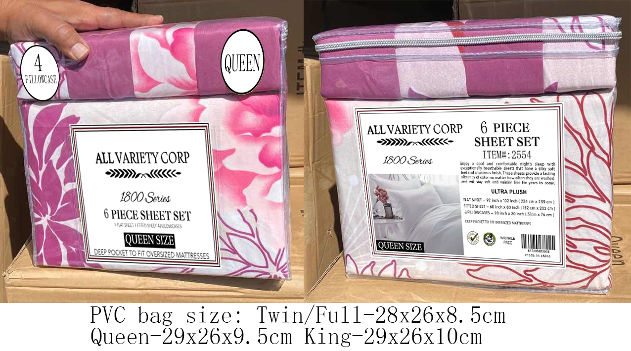 4pcs Three Lines Embroidery Hotel Comforter Bed Sheet 100% Polyester