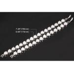 Fashion Platinum Plated Links Chain Heart Shape Clear Cubic Zirconia Tennis