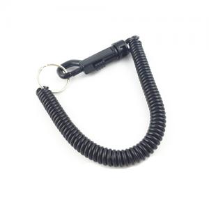 Wholesale Black Joggers Coiled Key Lanyard Tethers With POM Plastic Snap Hook from china suppliers