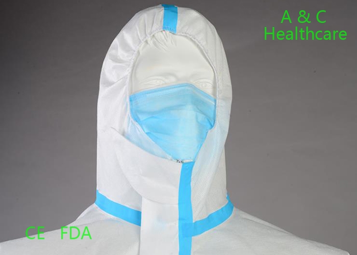 Anti Virus Disposable Protective Coverall Suit Non Woven ICU Usage