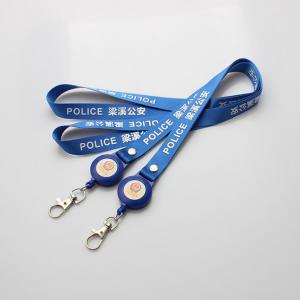 China Retractable id badge holder lanyards Corporate gifts and promotion Retractable Printed Key Flexible badge lanyard on sale